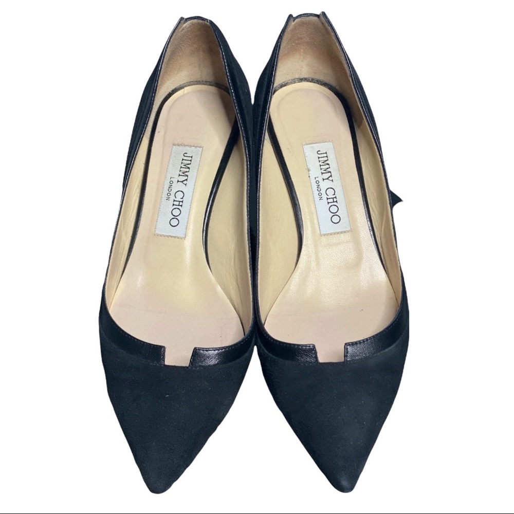 Jimmy Choo black suede pumps
